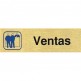 PLACA ALUMINIO ORO 150x45 "VENTAS"