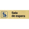 PLACA ALUMINIO ORO 150x45SALA DE ESPERA"