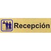 PLACA ALUMINIO ORO 150x45 RECEPCION"