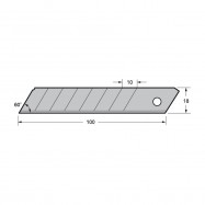 CUCHILLA P/CUTTER 18mm (10und) TAJIMA MOD.LCB-50.