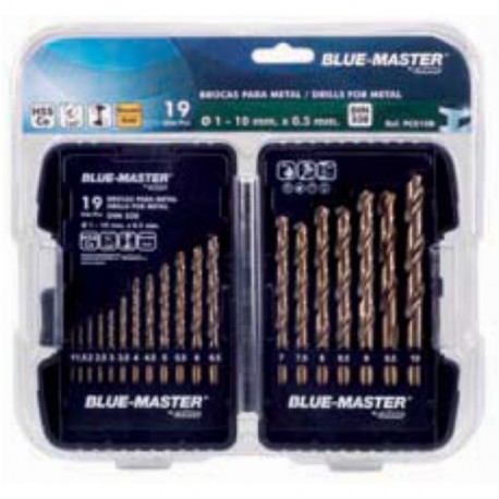 ESTUCHE PLASTIC.BROCAS HSS-Co 1-10X0,5mm