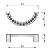 TIRADOR ZAMAK SMILE CROMO 64mm