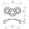 TIRADOR ZAMAK MODELO LYMPIC 64mm