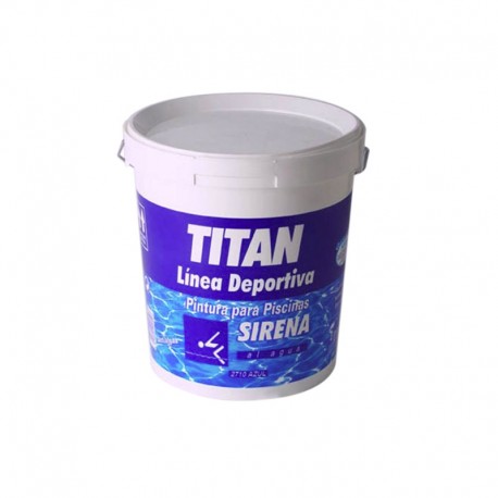 PINTURA PISCINA ALUMINIO AGUA"SIRENA" TITAN 4l AZUL