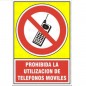 SEÑAL 542 PLAST.345x245"PROHIB.TELEFONO" PROHIBIDA LA UTILIZACION DE TELEFONOS MOVILES