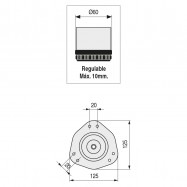 JUEGO DE PATAS REGULABLES PARA MESA VIGO 60-710 NEGRO