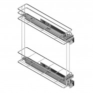 BOTELLERO CLASSIC M150 CROMO CON GUIA  CON GUIA OCULTA CA, EXTRACCIÓN PARCIAL 25kg. SP16-19.