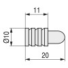 PIVOTE CENTRAJE MESA MACHO 10-20 ZINCADO