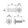 TORNILLO PASANTE PARA BISAGRA CABINE INOX