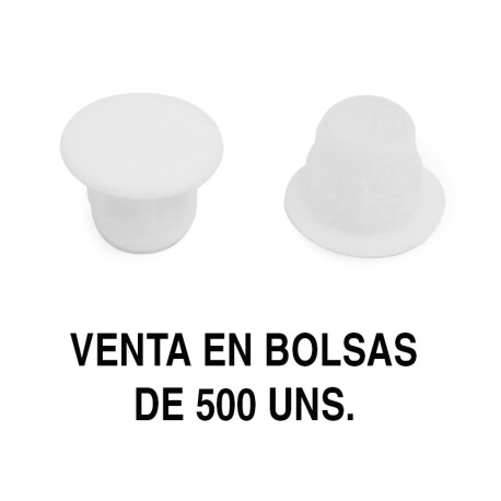 TAPA MINA AG.8MM BLANCO (500U)