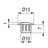 TAPA MINA AG.10MM BLANCO (500U)