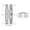 BISAGRA KUBIKA K7200 PARA PUERTAS DE PASO DE APERTURA 180º DE 200KG