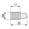 PIVOTE CENTRAJE MESA MACHO 8-20 ZINCADO