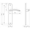 MANILLA ALUMINIO FAUS 241x45 NIQUEL SATINADO