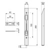 PASADOR PALANCA EMBUTIR 401/200MM NIQUEL SATINADO