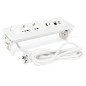 REGLETA ENCHUFES BASCUL. SWING-S BLANCO  (2xTT, 1xUSB DATOS, 1xUSB-A+C, 1xRJ45)