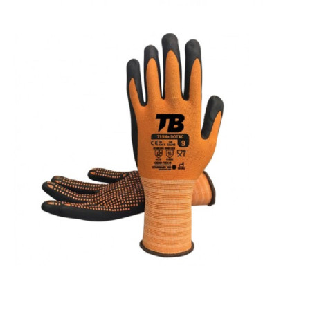 GUANTE NYLON NARANJA NITRILO FOAM T-9 715Na-DOTAC