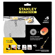 KIT LIJAS PANEL YESO 225mm(5u)STANLEY 2xG120/3xG240 STA39297-XJ