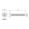 TORNILLO ROSCA MADERA CABEZA PLANA POZIDRIV INOXIDABLE 3-12