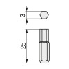 PUNTA ATORNILLAR EX 1/4" L25