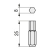 PUNTA ATORNILLAR EX 1/4" L25