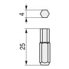 PUNTA ATORNILLAR EX 1/4" L25