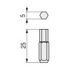 PUNTA ATORNILLAR EX 1/4" L25