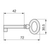 LLAVE CLÁSICA MODELO OVALLA