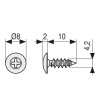 TORNILLO INOX PARA BISAGRA CABINE 4,2x10