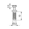 TORNILLO SOPORTE CAZOLETA d3,8x11 ZINCADO CON PUNTA