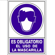 SEÑAL 622 PLAST.295x210"OBL.USO.MASCA." ES OBLIGATORIO EL USO DE MASCARILLA