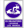 SEÑAL 670 PLAST.345x245"OBL.LAVAR.MANOS" ES OBLIGATORIO LAVARSE LAS MANOS