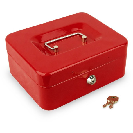 CAJA CAUDALES C/LLAVE 90X250X190 ROJO