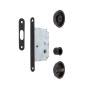 KIT CIERRE PUERTA CORREDERA RED. NEGRO MATE  Ø56 EXTERIOR, d48 INTERIOR.