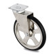 RUEDA GIRATORIA CAMARENA ARO GOMA ø105 CON PLACA CROMO