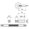 TORNILLO ENGANCHE EXCÉNTRICA HEMBRA M6x22