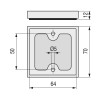 BASE EMBELLECEDORA CUADRADA 70x70 NÍQUEL