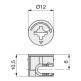 EXCÉNTRICA MAXEKO ø12-11 SP12 ZINCADO