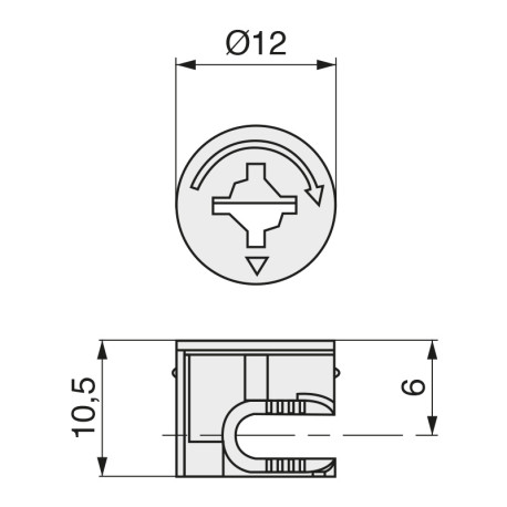 EXCÉNTRICA MAXEKO ø12-11 SP12 ZINCADO