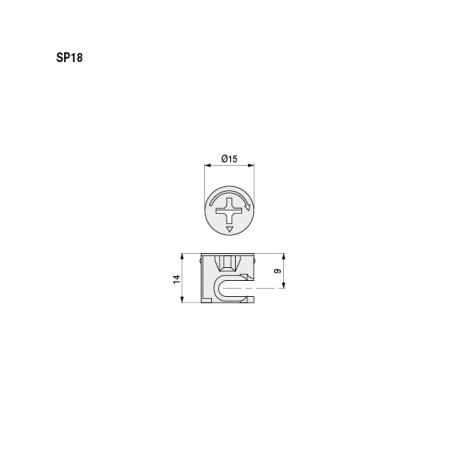 EXCÉNTRICA MI-FIX ø15-14 SP18 ZINCADO