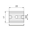 GRAPA RECTANGULAR PARA RESPALDO DE ARMARIO