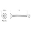 TORNILLO ROSCA MADERA POZIDRIV BICROMATADO