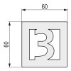 NUMERO "9" INOXIDABLE 60X60 95008 95009