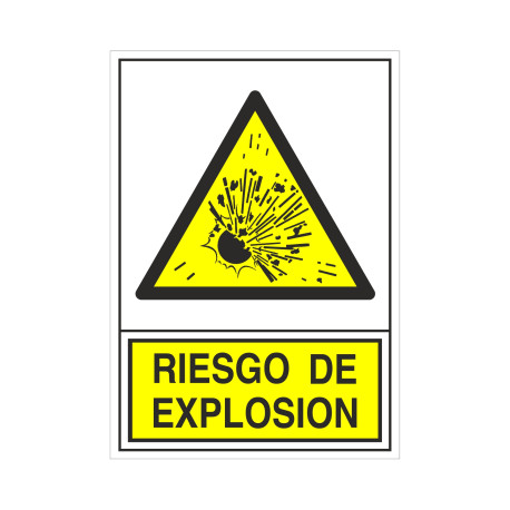 SEÑAL 321 PLÁSTICO 345x245 "RIESGO EXPLOSIÓN"