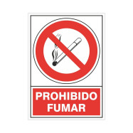 SEÑAL 400 ADHESIVA 148x105 "PROHIBIDO FUMAR"