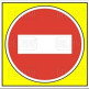 SEÑAL 456 PLÁSTICO 245x245 "DIRECCIÓN PROHIBIDA"