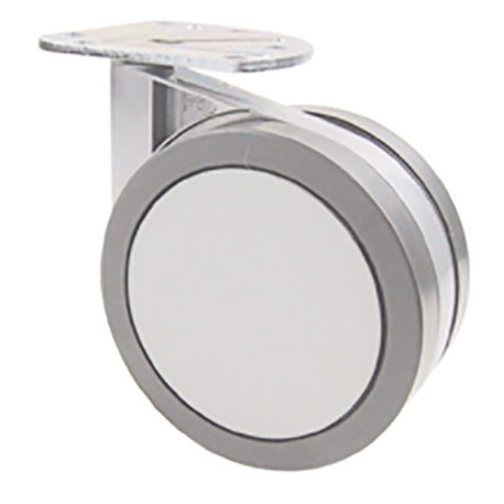 RUEDA 100mm LIBRE PLACA GRIS/ALUMINI