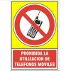SEÑAL 542 PLAST.345x245"PROHIB.TELEFONO" PROHIBIDA LA UTILIZACION DE TELEFONOS MOVILES