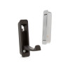 TIRADOR ZMK EMBUTIR LAPO 80X20 NEGRO INCLUYE TORNILLOS. VALIDO COMO PERCHA.