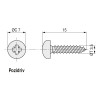 TORNILLO ROSCA MADERA CABEZA REDONDA POZIDRIV ZINCADO